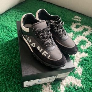 Chanel Black/White CC Logo Trainer Sneaker